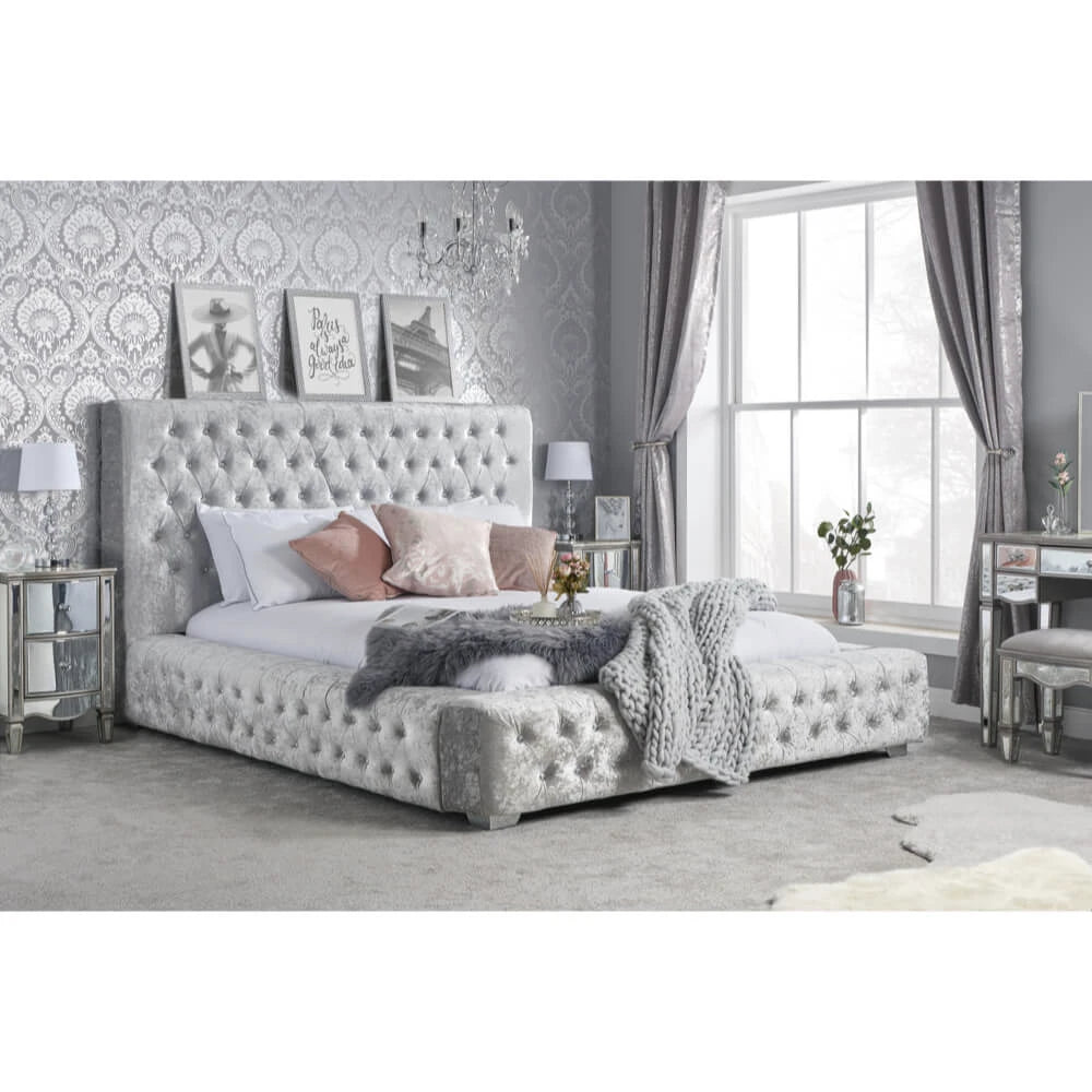 Birlea Grande 6ft Superking Fabric Bed Frame, Grey