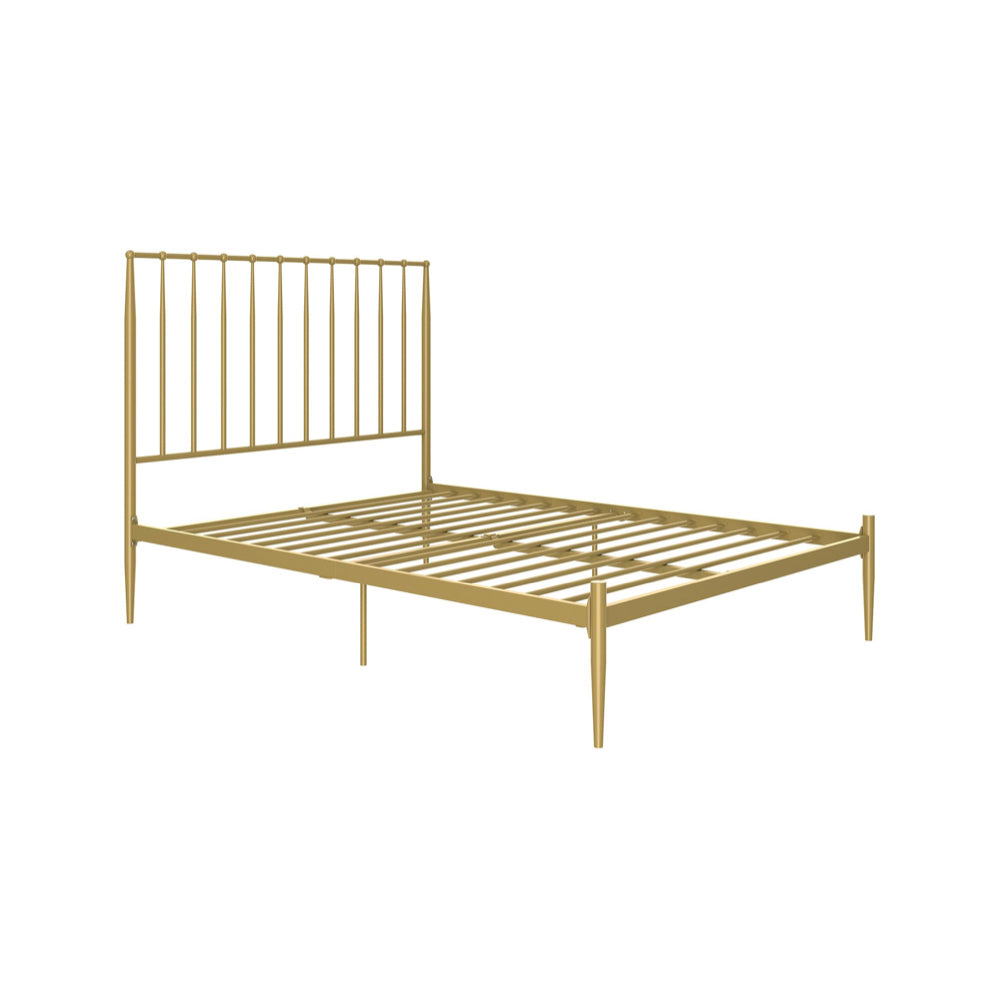 Dorel Home, Giulia 4ft 6in Double Metal Bed Frame, Gold