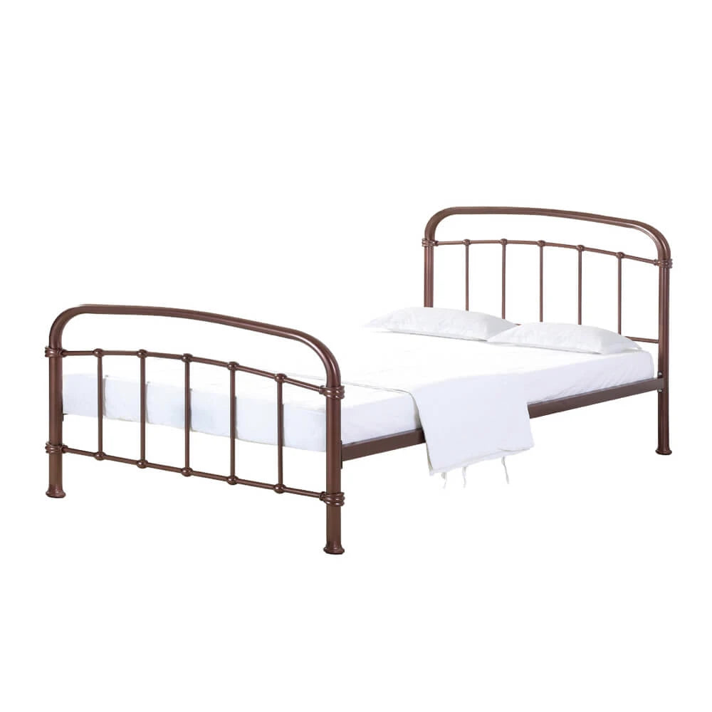 LPD Furniture Halston 4ft 6in Double Bed Frame, Copper