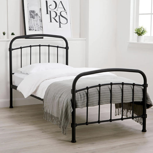 LPD Furniture Halston 3ft Single Bed Frame, Black