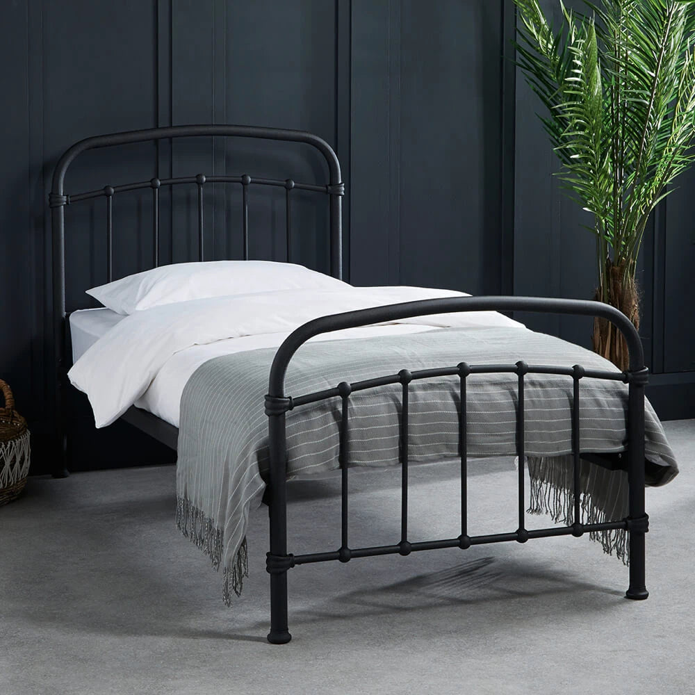 LPD Furniture Halston 3ft Single Bed Frame, Black