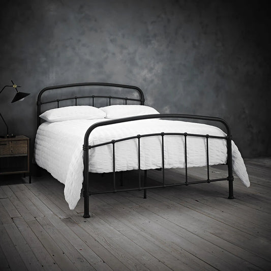 LPD Furniture Halston 4ft 6in Double Bed Frame, Black