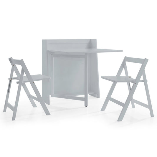 Julian Bowen, Helsinki Compact Folding Dining Set, Light Grey