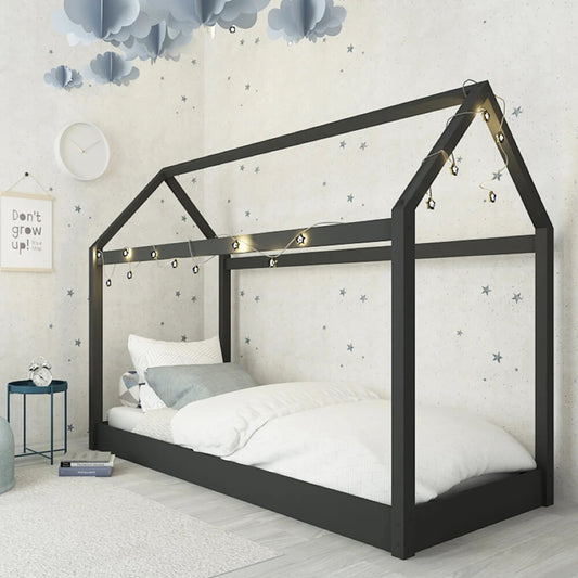 LPD Furniture Hickory 3ft Single Bed Frame, Black