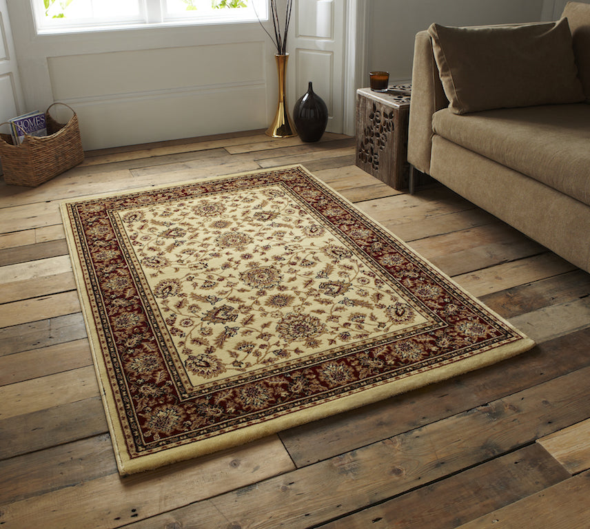 Think Rugs Heritage 993 Ivory and Red Rug