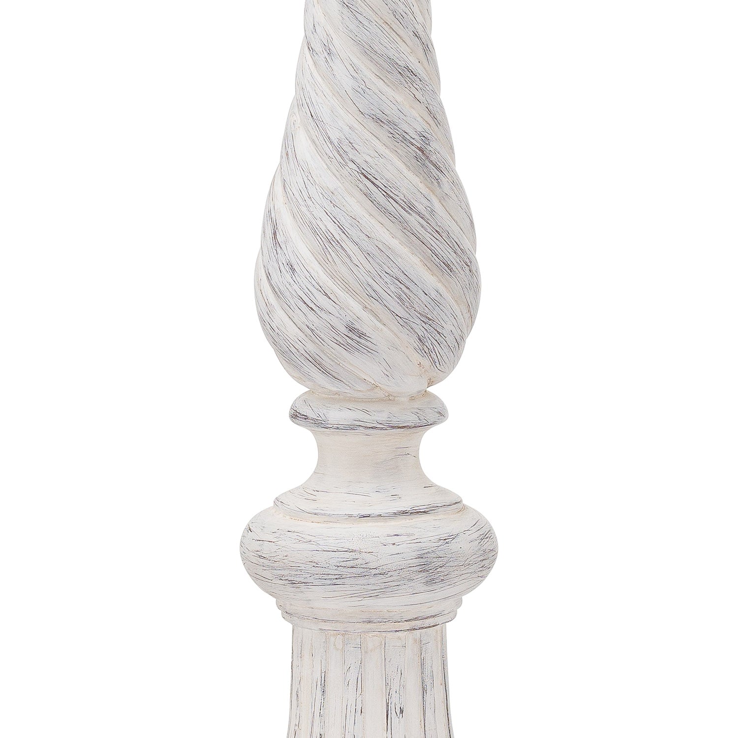 Hill Interiors Antique White Large Twisted Candle Column