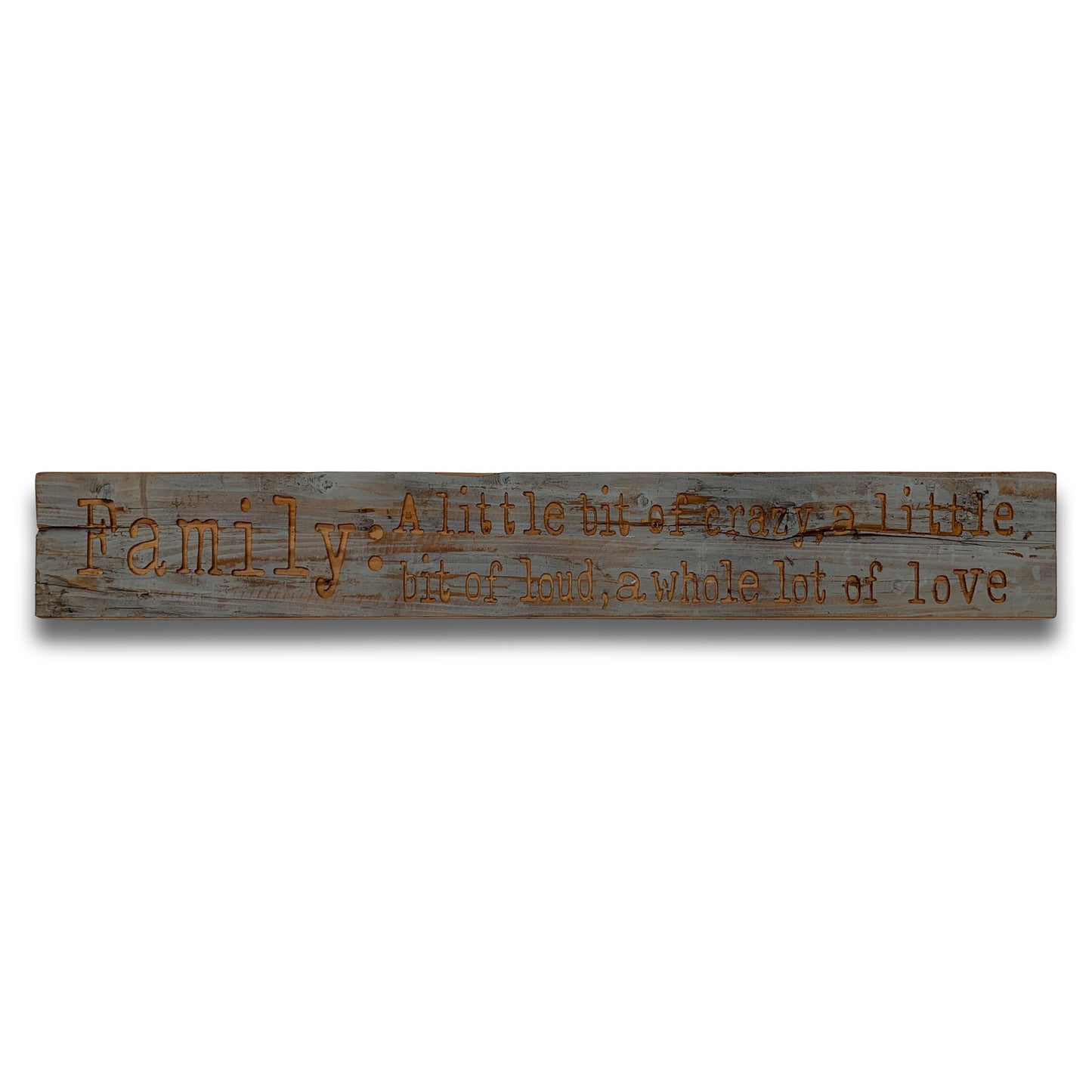 Hill Interiors Family Large Grey Wash Wooden Message Plaque