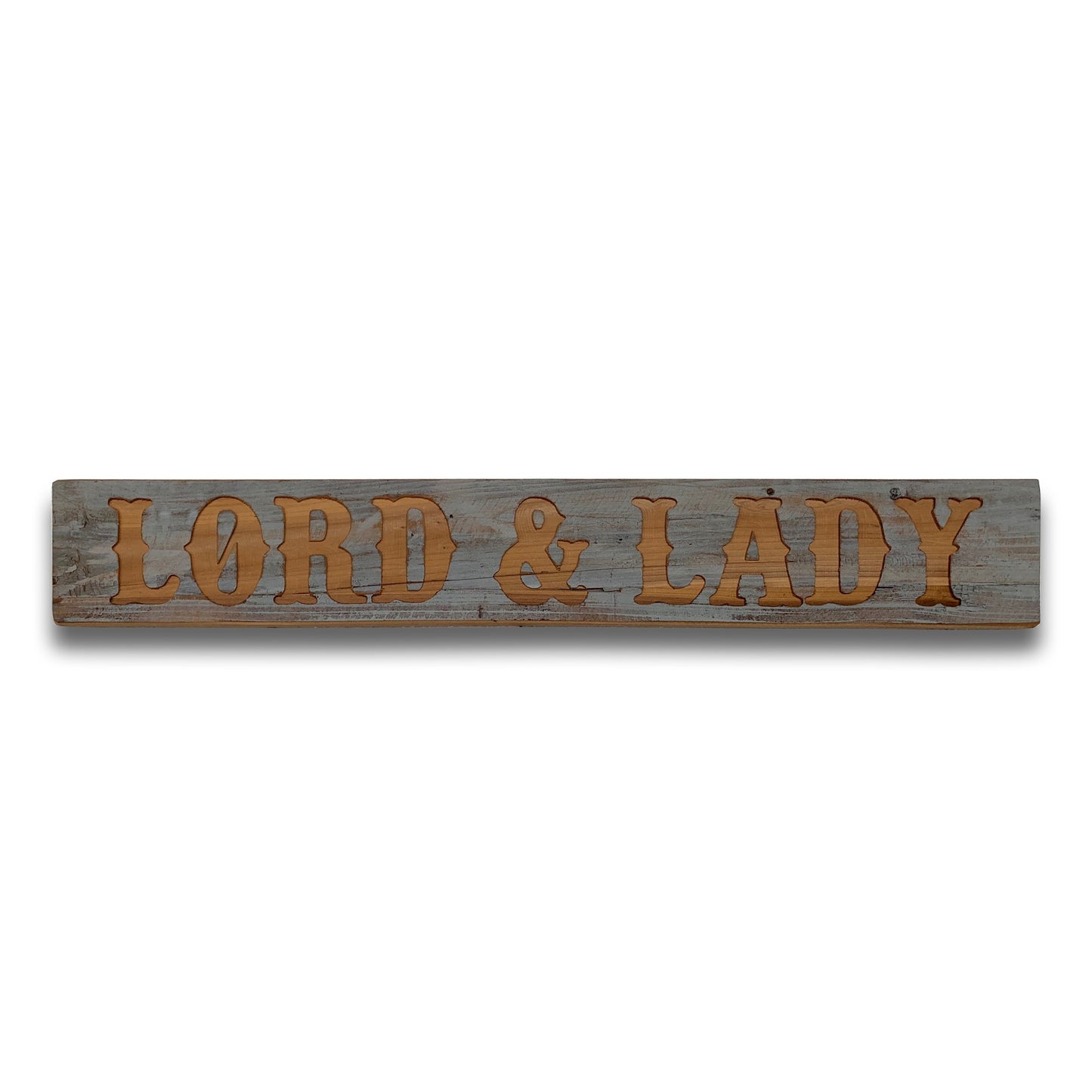 Hill Interiors Lord & Lady Grey Wash Wooden Message Plaque