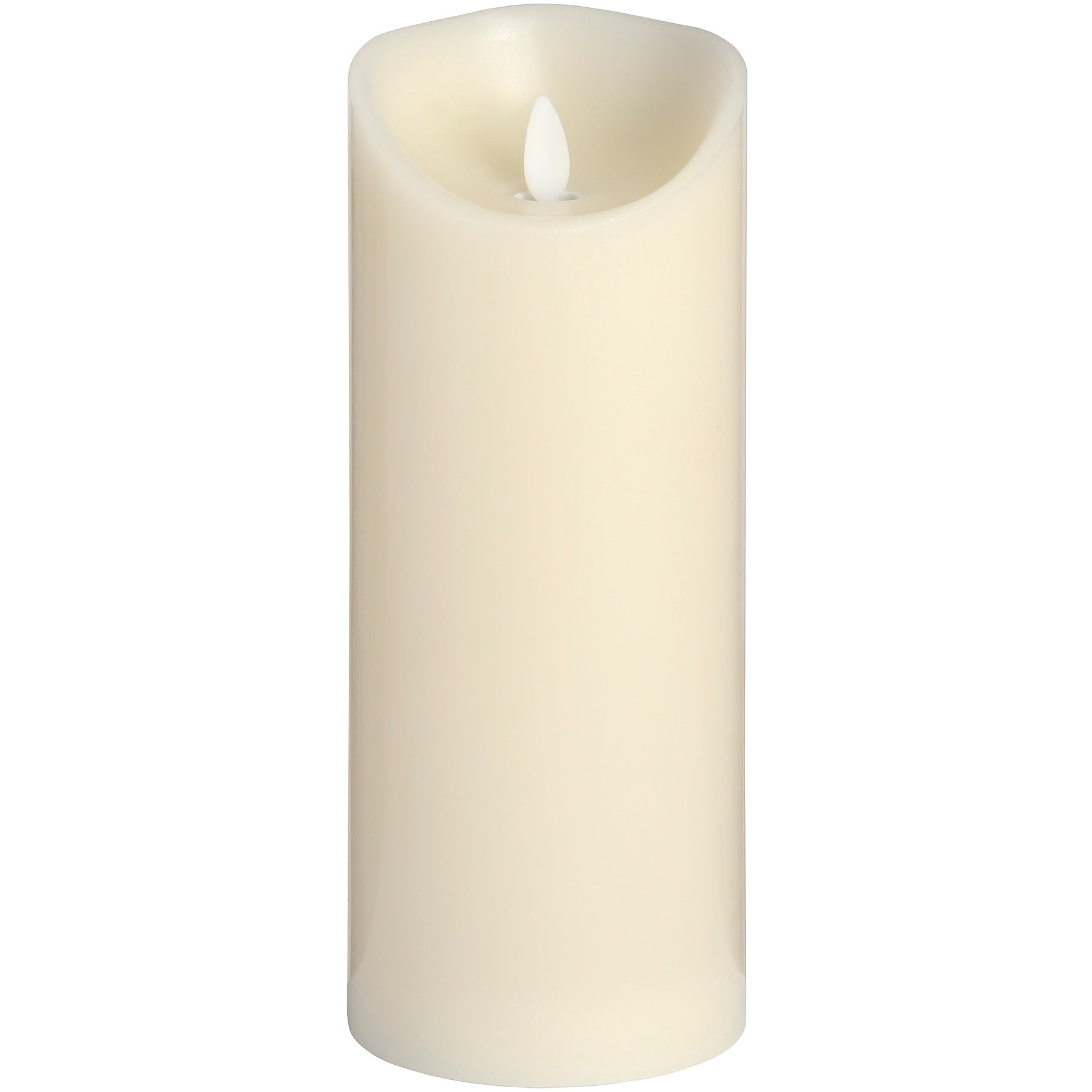 Hill Interiors Luxe Collection 3.5 x9 Cream Flickering Flame LED Wax Candle