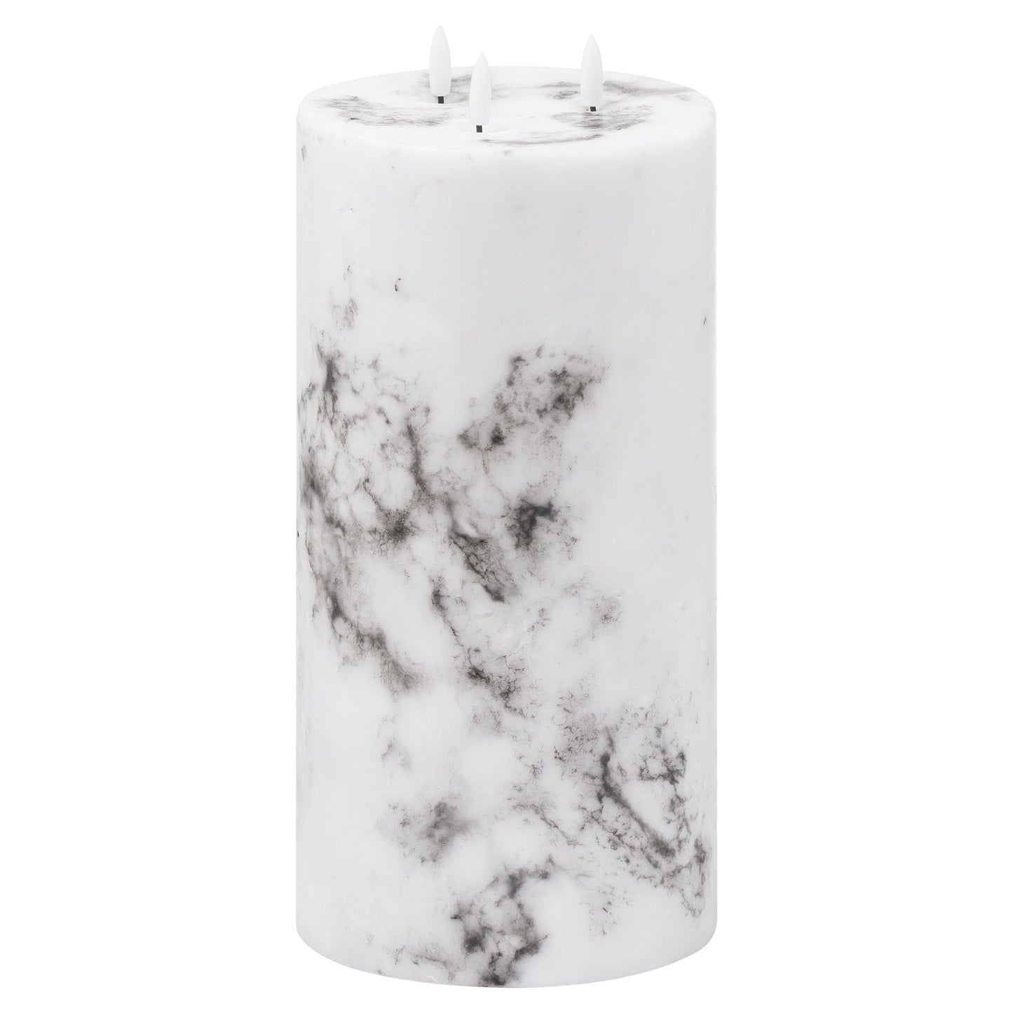 Hill Interiors Luxe Collection Natural Glow 6x12 Marble Effect LED Candle