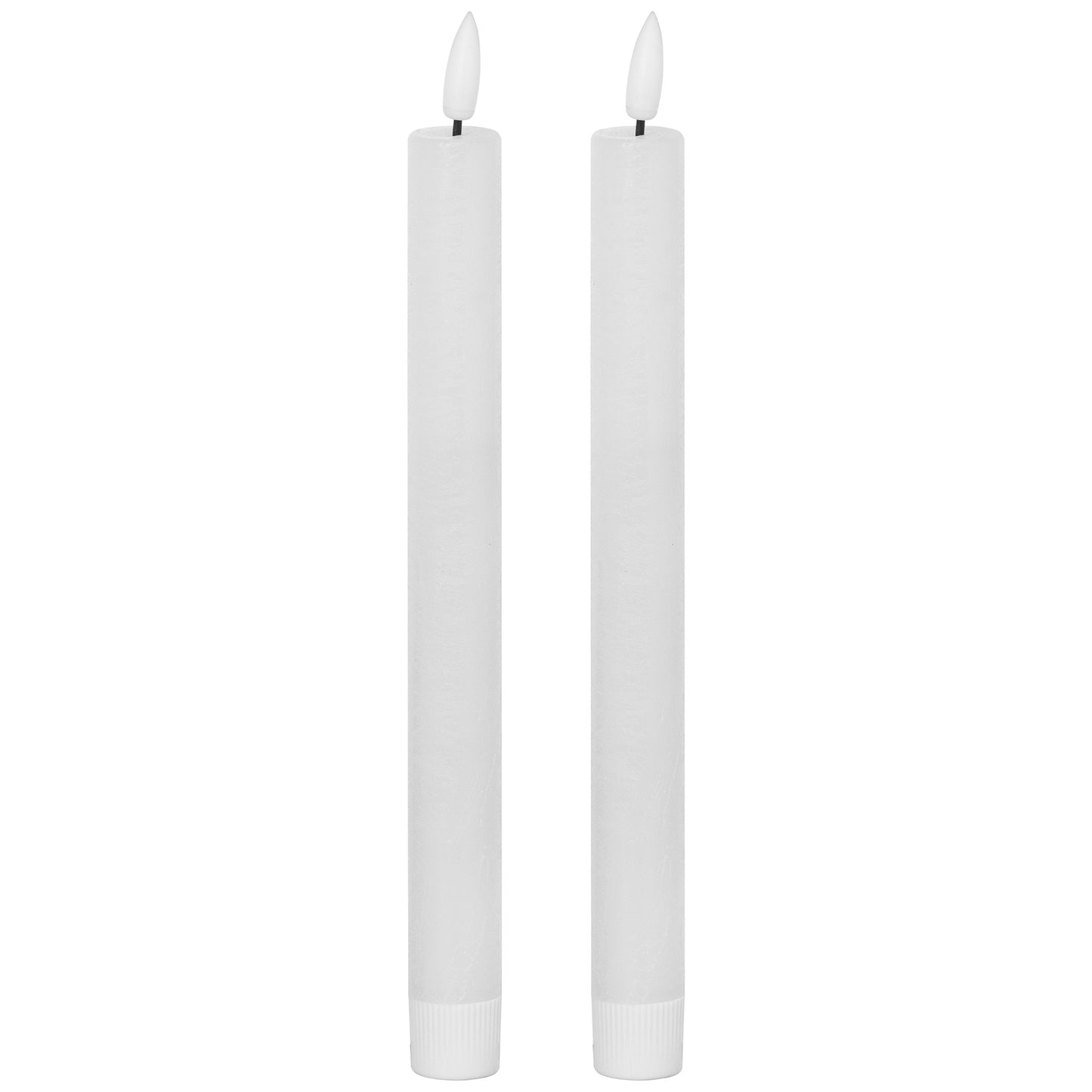 Hill Interiors Luxe Collection Natural Glow S/ 2 White LED Dinner Candles
