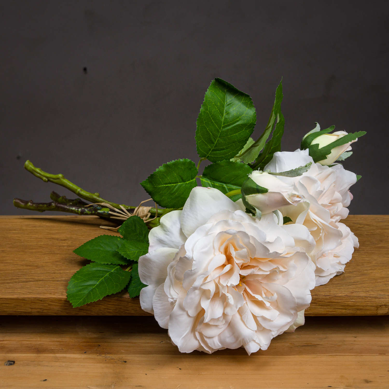 Hill Interiors Peachy Cream Short Stem Rose Bouquet
