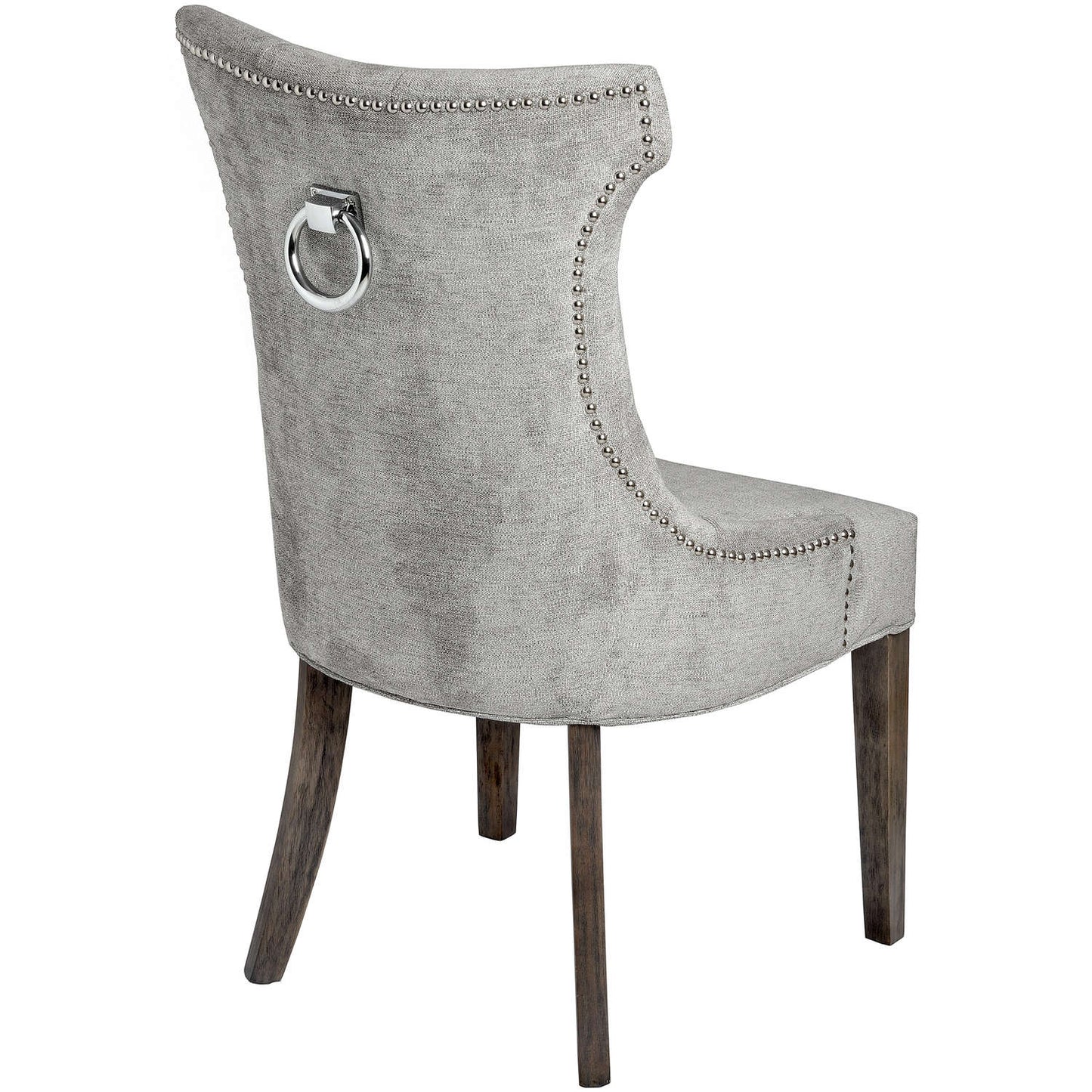 Hill Interiors Silver High Wing Ring Backed Dining Chair