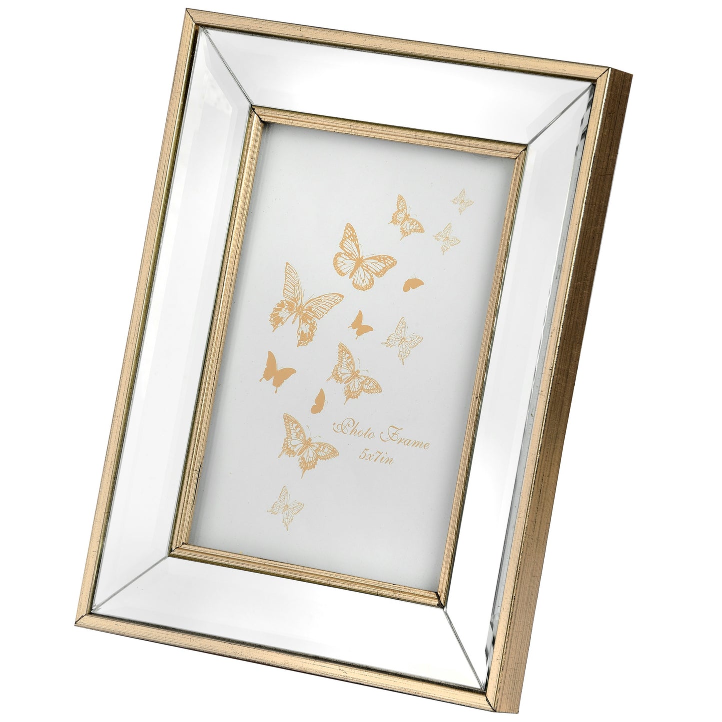 Hill Interiors Small Rectangle Mirror Bordered Photo Frame 4x6