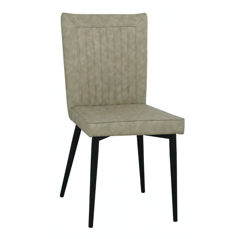 Heartlands Furniture Hoskin PU Chair Taupe & Black (Pack of 4)