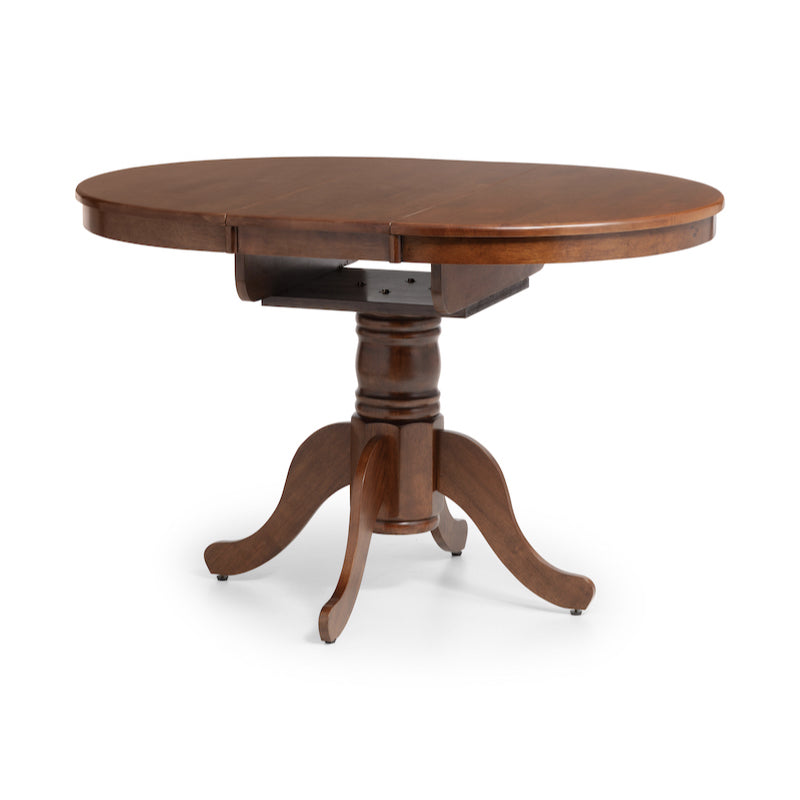 Julian Bowen Canterbury Round To Oval Dining Table in Mahogany