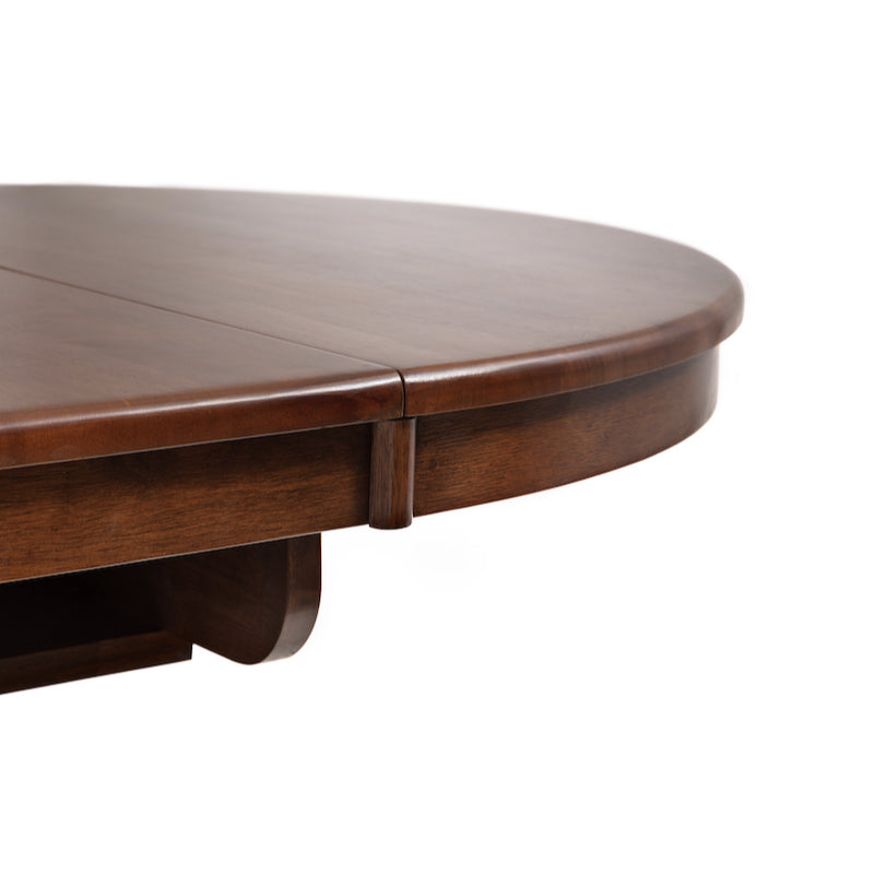 Julian Bowen Canterbury Round To Oval Dining Table in Mahogany