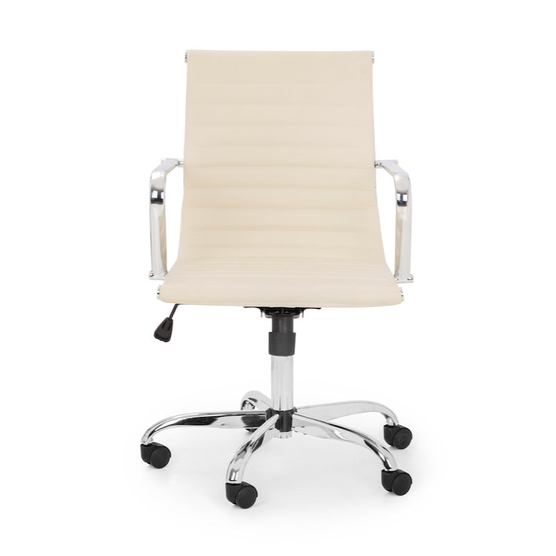Julian Bowen Gio Office Chair in Ivory and Chrome