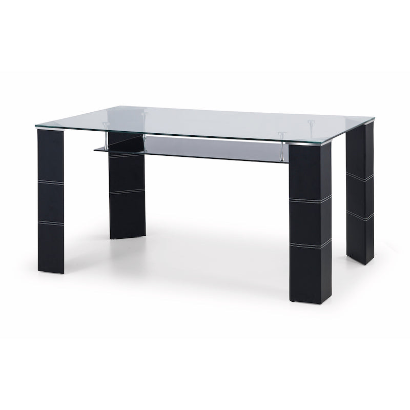 Julian Bowen Greenwich Glass Dining Table in Black and Glass