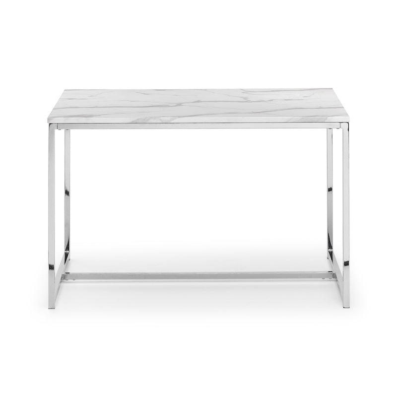 Julian Bowen Scala Dining Table in Marble & Chrome