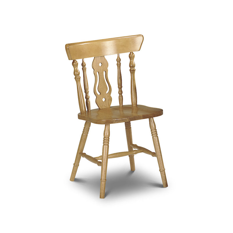 Julian Bowen Yorkshire Fiddleback Dining Chair in Honey Pine