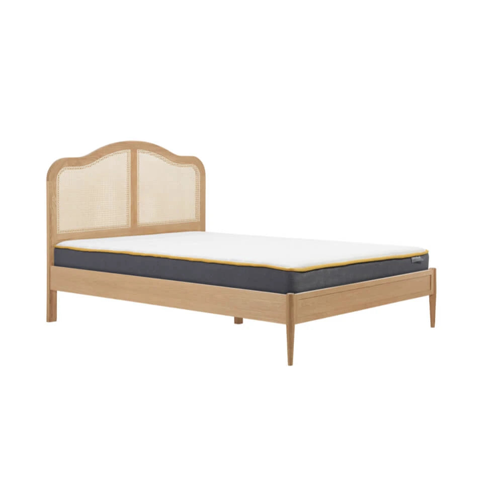 Birlea Leonie Rattan 4ft 6in Double Wooden Bed Frame, Brown