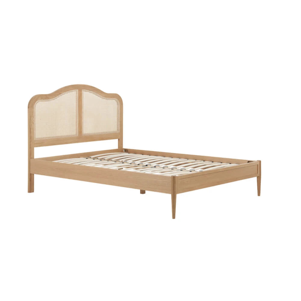 Birlea Leonie Rattan 6ft Superking Wooden Bed Frame, Brown
