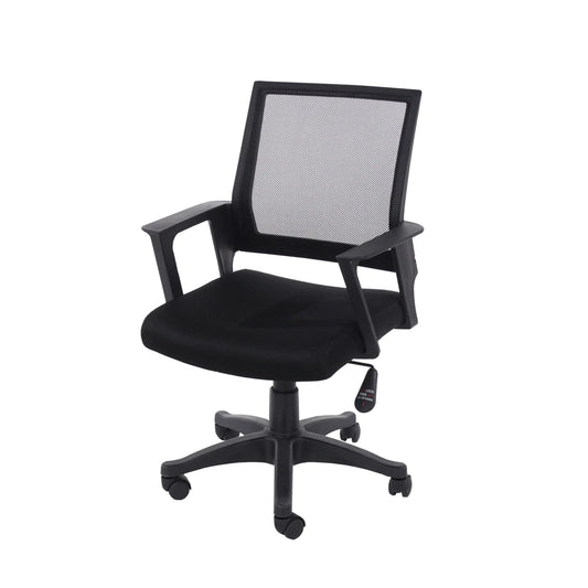 Core Products Loft Home Office Home Office Chair In Black Mesh Back & Black Fabric Seat & Black Base