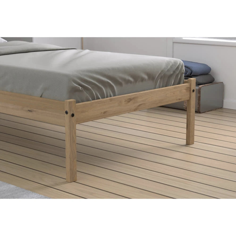 Birlea Lisbon 3ft Single Wooden Bed Frame, Brown