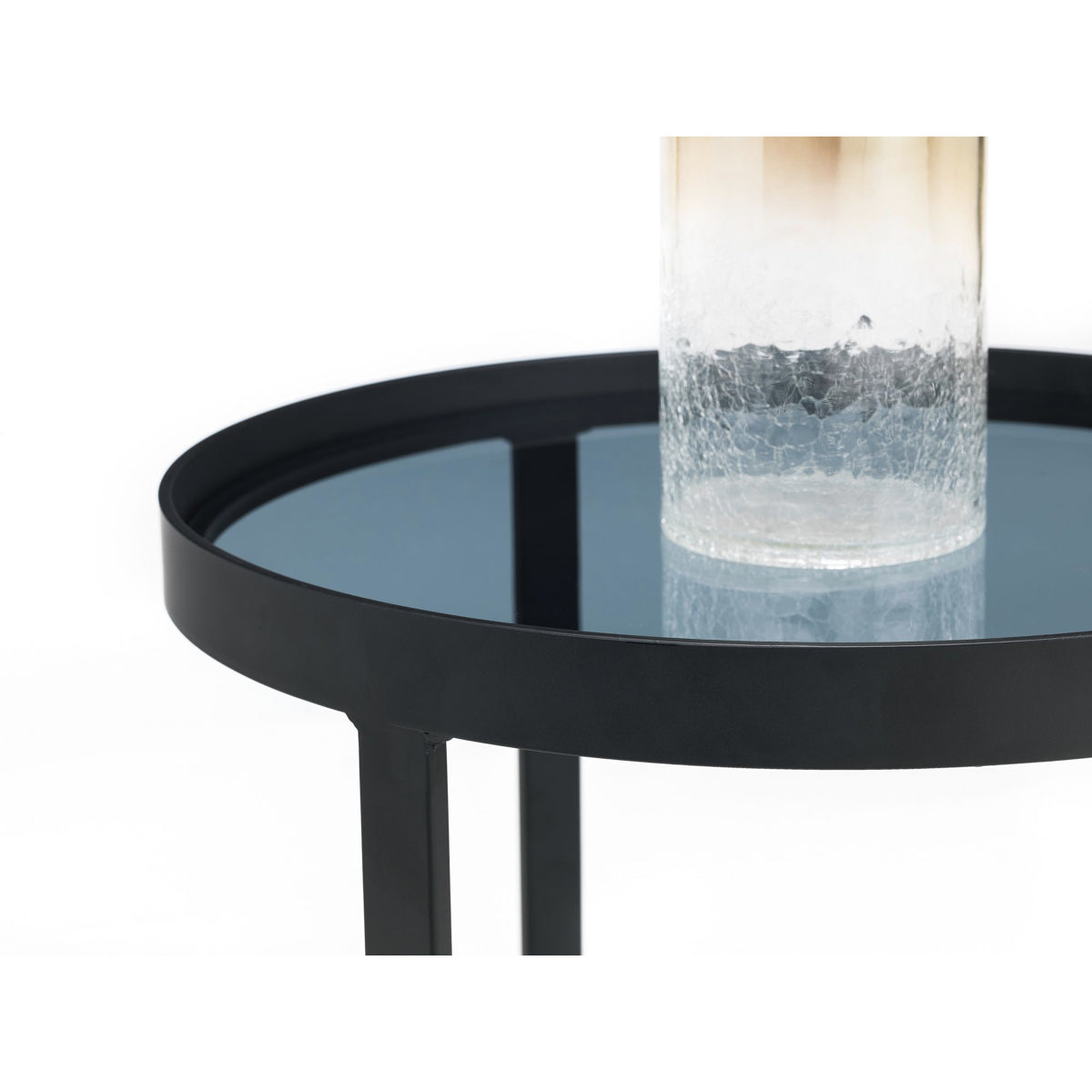 Julian Bowen, Loft Lamp Table, Black & Smoked Glass