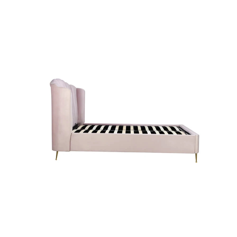 Birlea Lottie Ottoman 4ft 6in Double Fabric Bed Frame, Pink