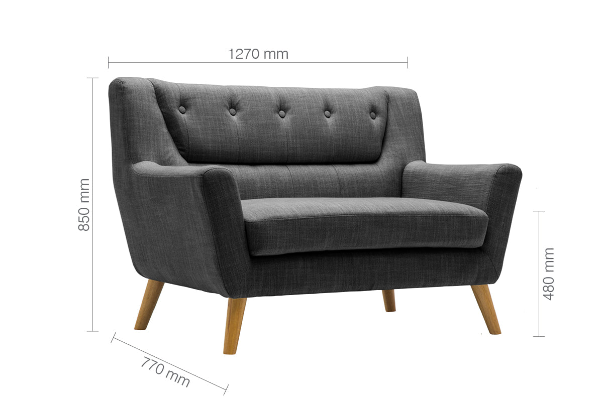 Birlea Lambeth Medium Sofa, Grey