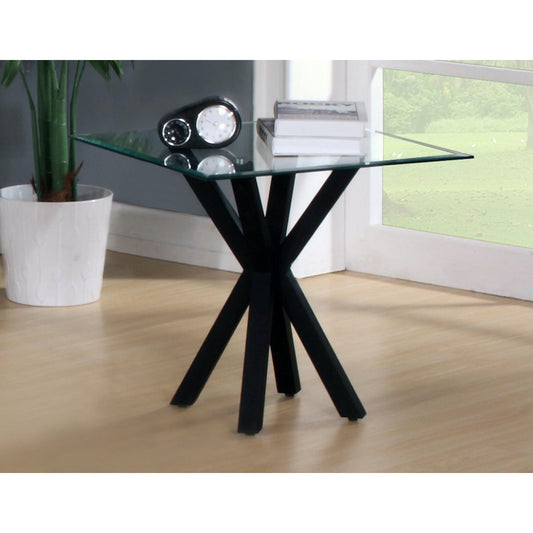 Heartlands Furniture Langley Gloss Lamp Table Black