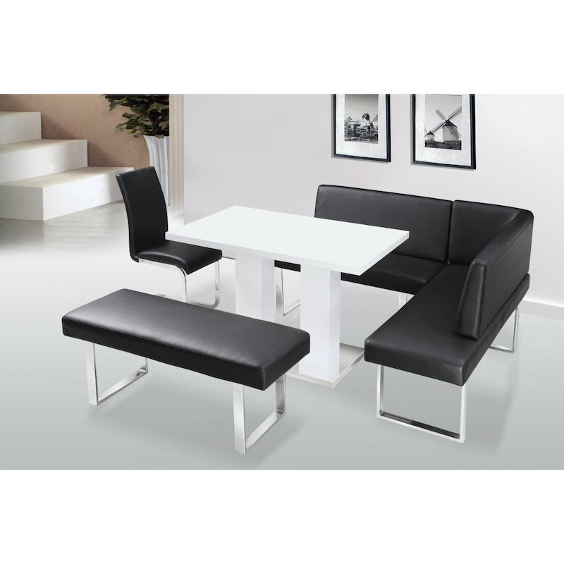 Heartlands Furniture Liberty PU Chair Black & Chrome