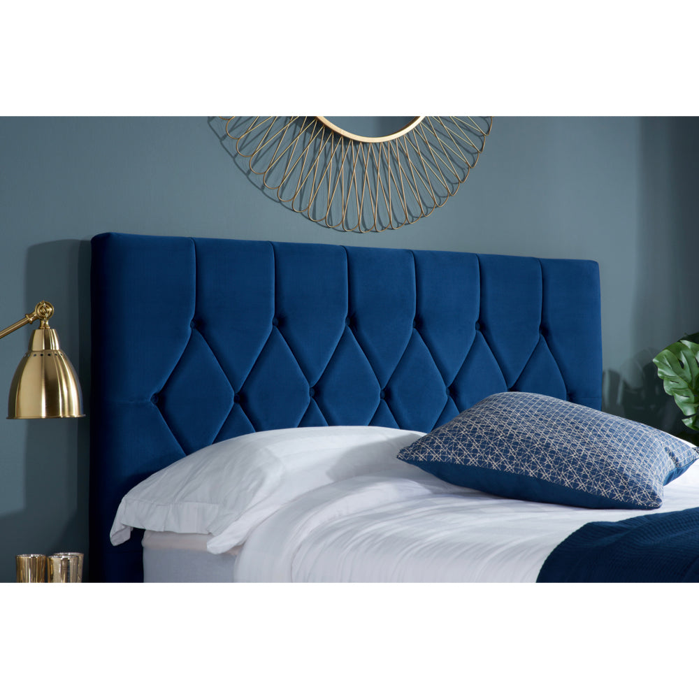 Birlea Loxley 4ft 6in Double Fabric Bed Frame, Blue
