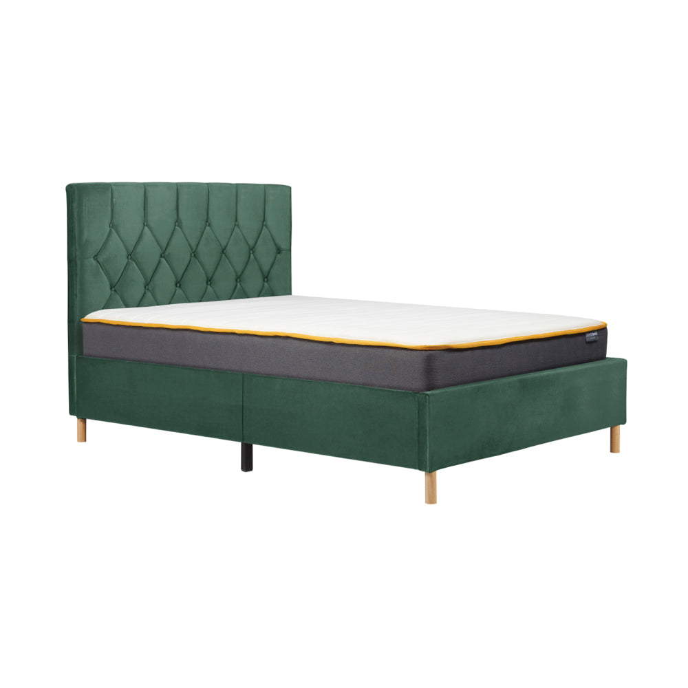 Birlea Loxley 4ft 6in Double Fabric Bed Frame, Green