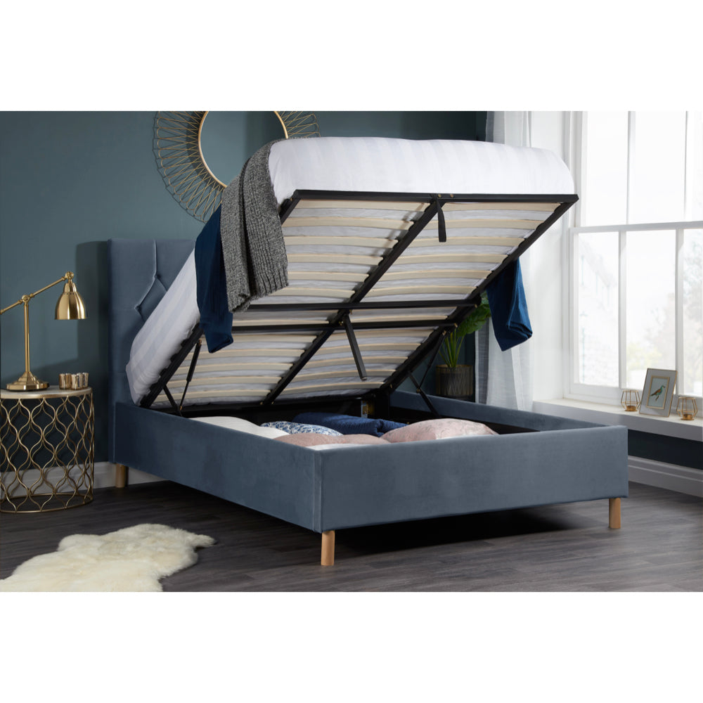 Birlea Loxley 4ft 6in Double Ottoman Bed Frame, Grey