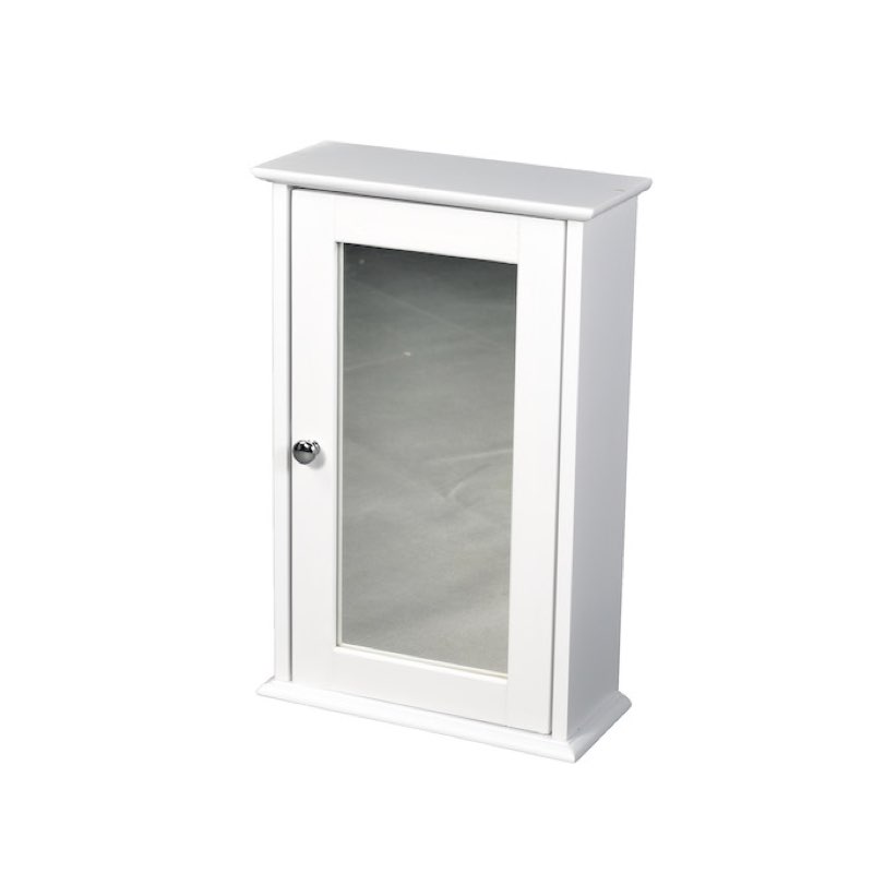 LPD Furniture Alaska Wall Cabinet With Mirror White