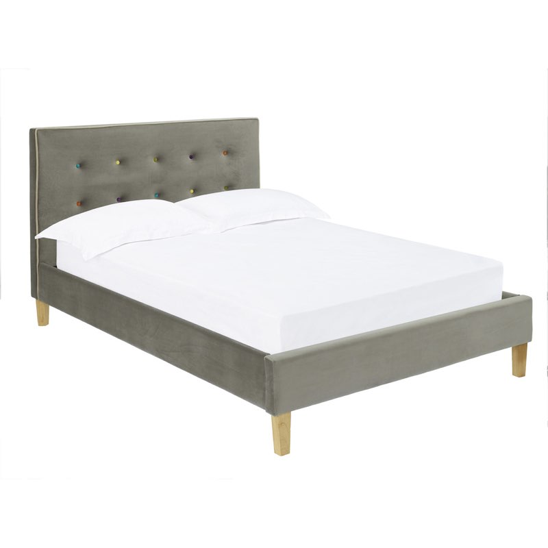 LPD Furniture Camden Double Bed Grey
