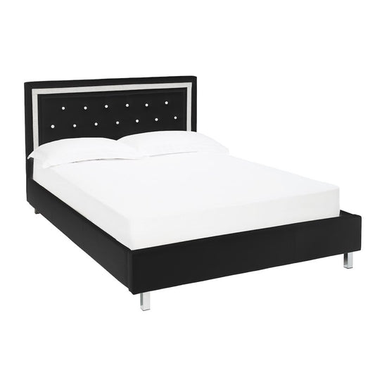 LPD Furniture Crystalle King Size Bed Black