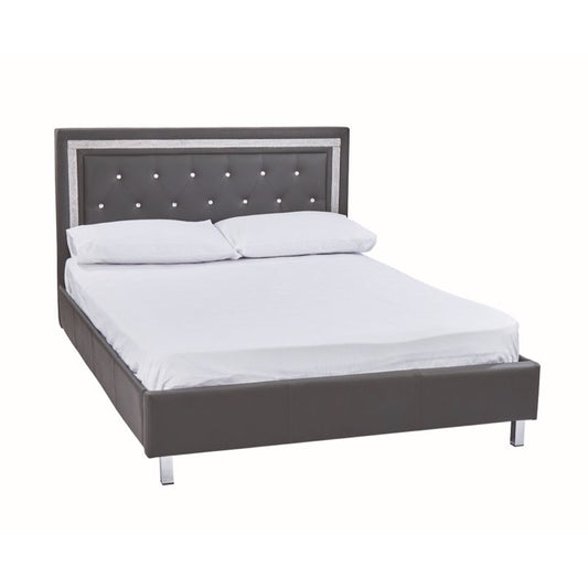 LPD Furniture Crystalle King Size Bed Grey