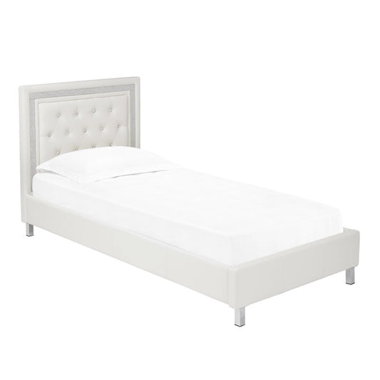 LPD Furniture Crystalle Single Bed White