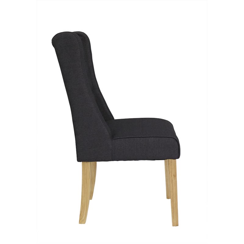 LPD Furniture Verona Dining Chair Charcoal (Pair)