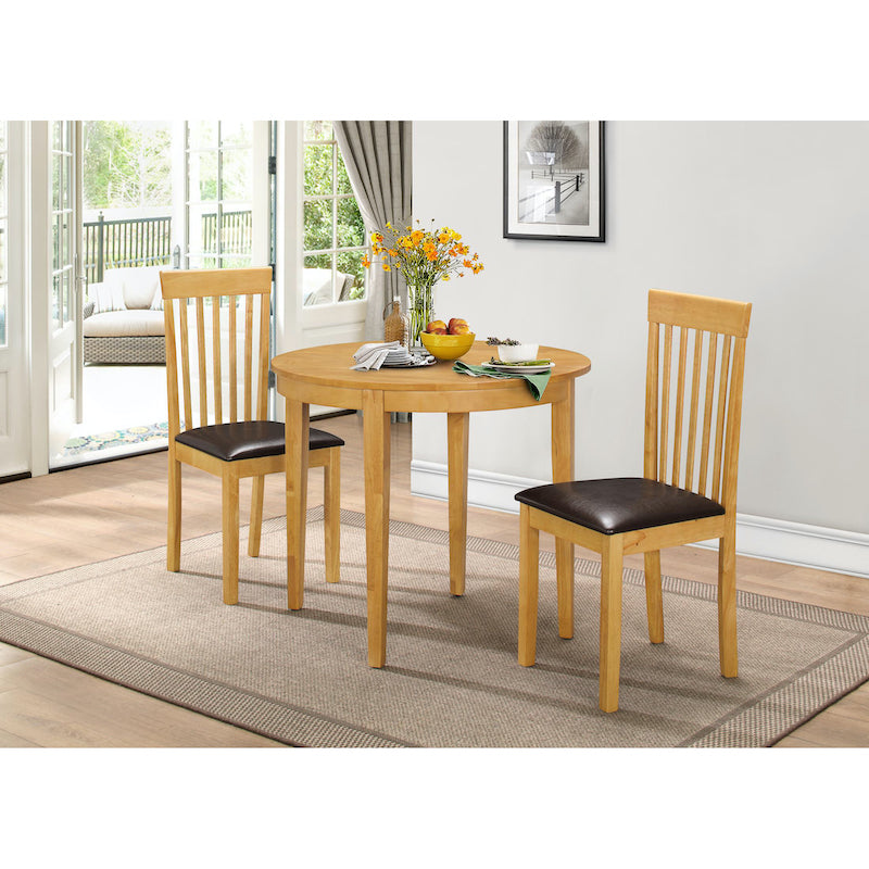 Heartlands Furniture Lunar Dining Set with 2 Chairs Oak