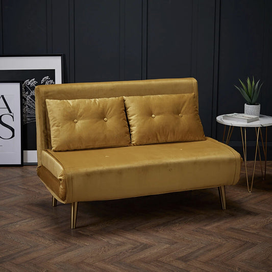 LPD Furniture Madison Sofa Bed Frame, Mustard