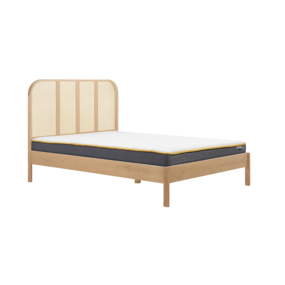 Birlea Margot Rattan 5ft King Wooden Bed Frame, Brown
