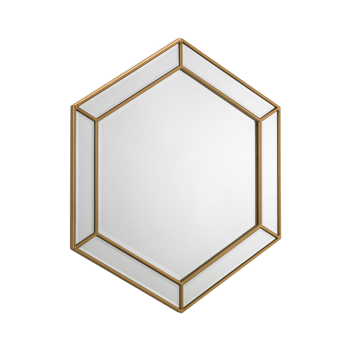 Julian Bowen, Melody Hexagonal Wall Mirror, Gold