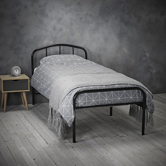 LPD Furniture Milton 3ft Single Bed Frame, Black