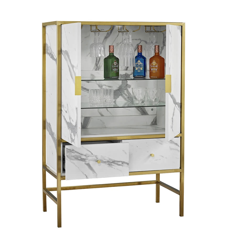 LPD Furniture Monaco Drinks Cabinet, White