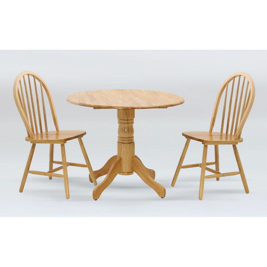 Heartlands Furniture Madison Drop Leaf Dining Set with 2 Chairs Natural